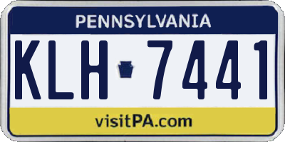 PA license plate KLH7441