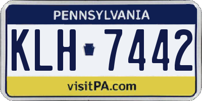 PA license plate KLH7442