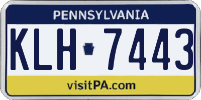PA license plate KLH7443