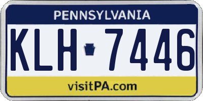 PA license plate KLH7446