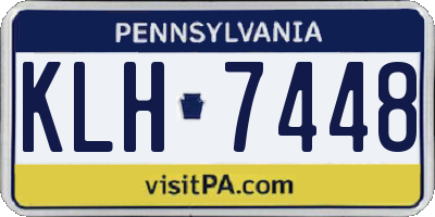 PA license plate KLH7448