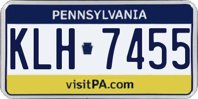 PA license plate KLH7455