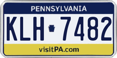 PA license plate KLH7482