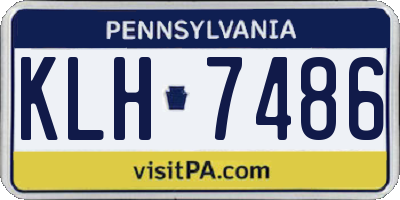 PA license plate KLH7486