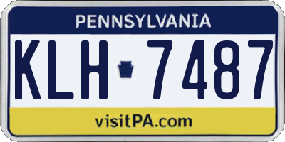 PA license plate KLH7487