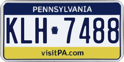 PA license plate KLH7488