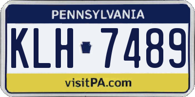 PA license plate KLH7489