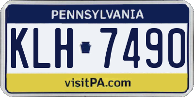 PA license plate KLH7490