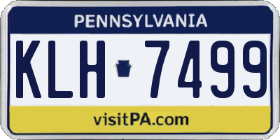 PA license plate KLH7499