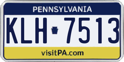PA license plate KLH7513