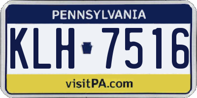 PA license plate KLH7516