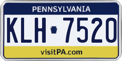 PA license plate KLH7520