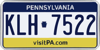 PA license plate KLH7522