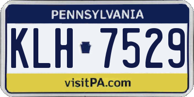 PA license plate KLH7529
