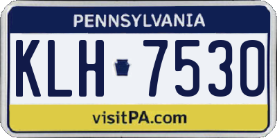 PA license plate KLH7530