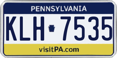 PA license plate KLH7535