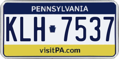 PA license plate KLH7537