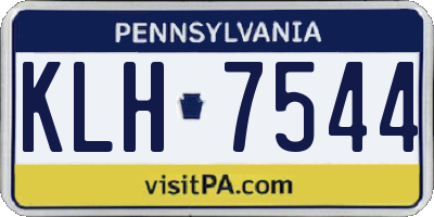 PA license plate KLH7544