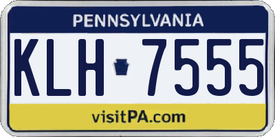 PA license plate KLH7555