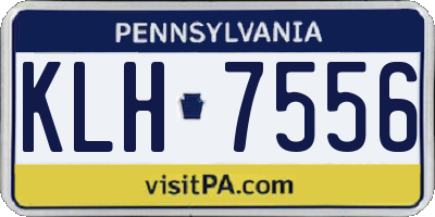 PA license plate KLH7556