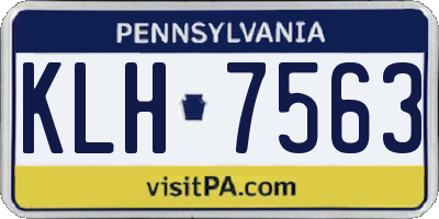 PA license plate KLH7563