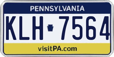 PA license plate KLH7564