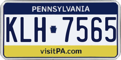 PA license plate KLH7565