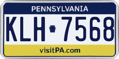 PA license plate KLH7568