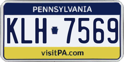 PA license plate KLH7569