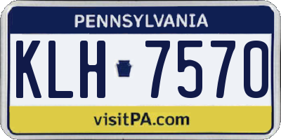 PA license plate KLH7570