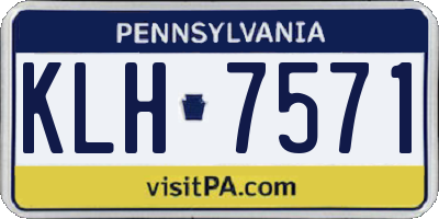 PA license plate KLH7571