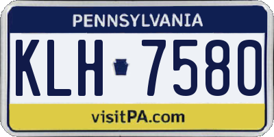 PA license plate KLH7580