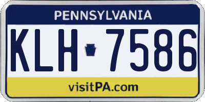 PA license plate KLH7586