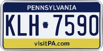 PA license plate KLH7590