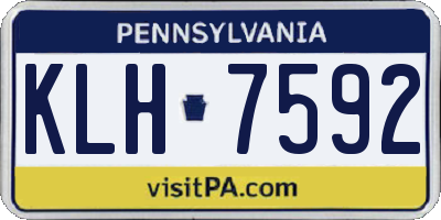 PA license plate KLH7592