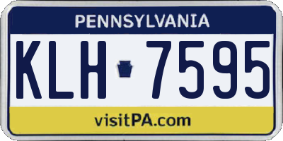 PA license plate KLH7595