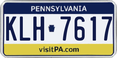 PA license plate KLH7617