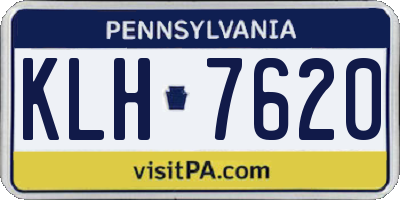 PA license plate KLH7620