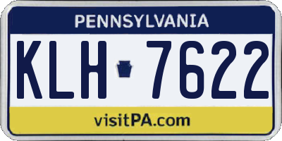 PA license plate KLH7622