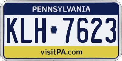 PA license plate KLH7623