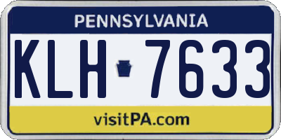 PA license plate KLH7633