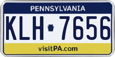 PA license plate KLH7656