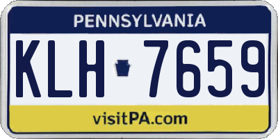 PA license plate KLH7659