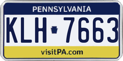 PA license plate KLH7663