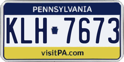 PA license plate KLH7673