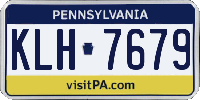 PA license plate KLH7679