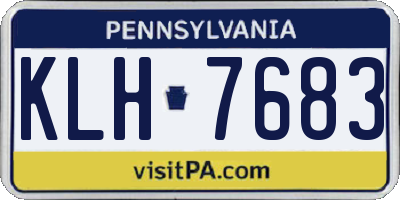 PA license plate KLH7683