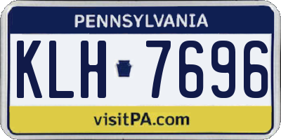 PA license plate KLH7696