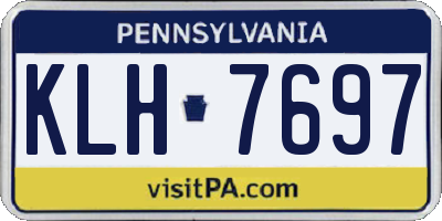 PA license plate KLH7697