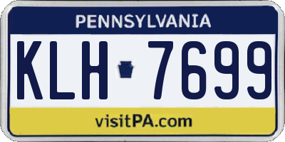 PA license plate KLH7699